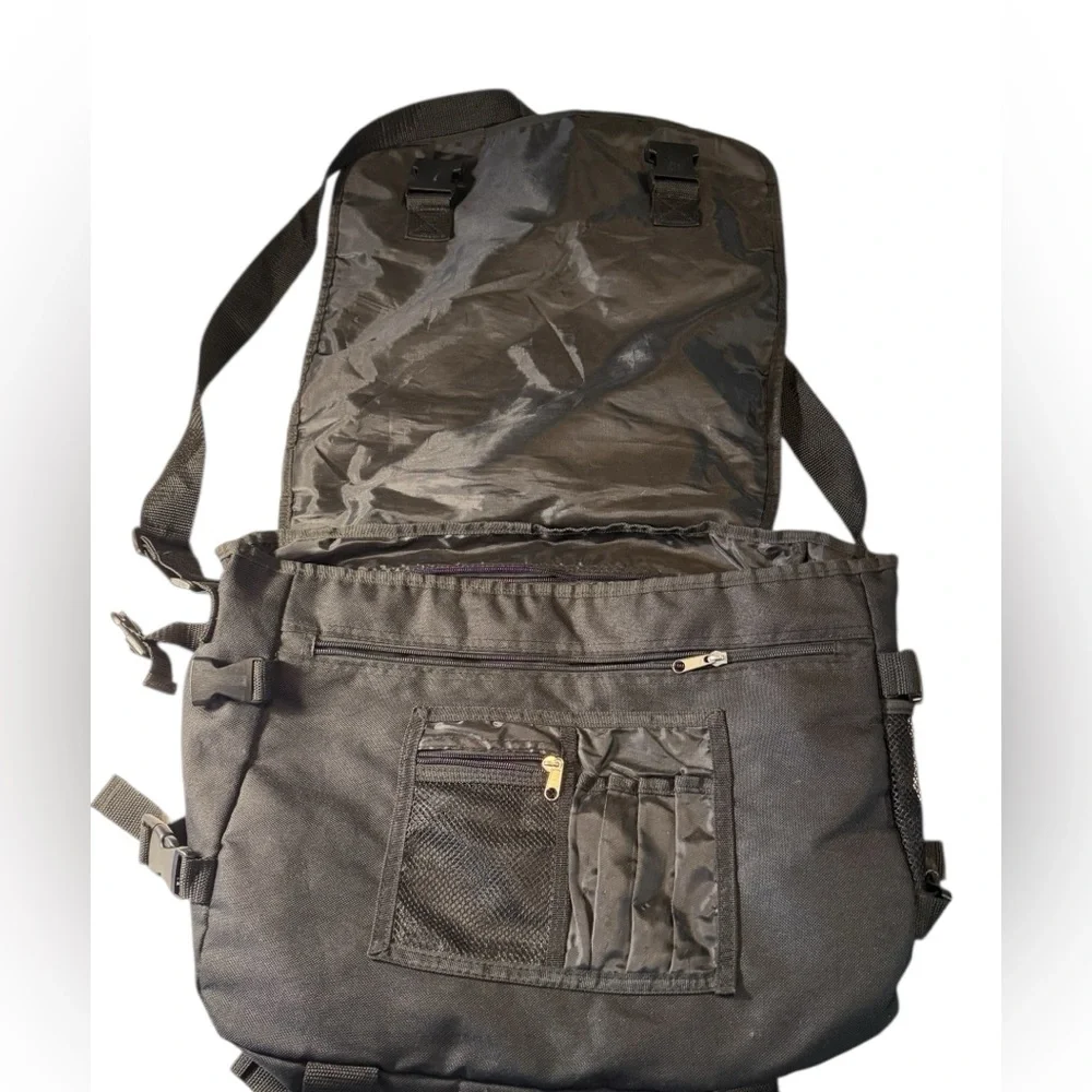 Attack on Titan Anime Black Scout Regiment Messenger Bag Laptop / Book Bag